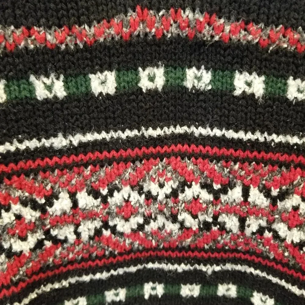 Liz‎ & Company Vintage Cotton Ski Sweater Gift Aztec Print Warm Pullover Size 2X